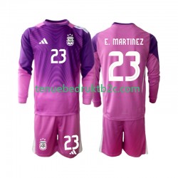 Thuisshirt Argentinië Keeper Emiliano Martinez 23 Voetbalteneu Kinderen 2025 L-S