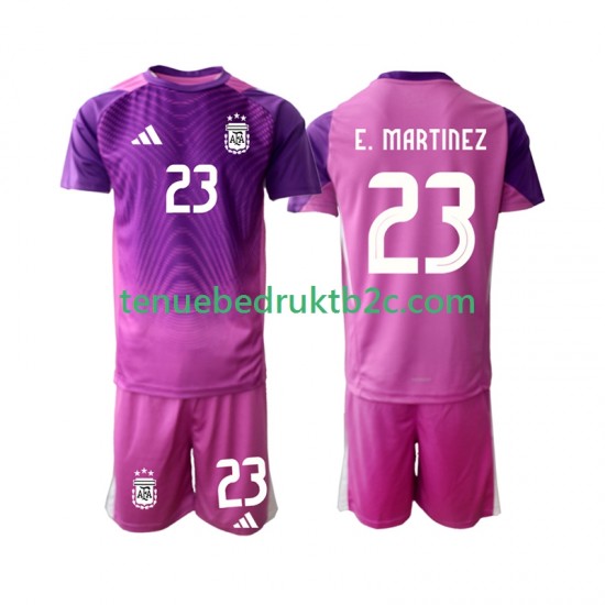 Thuisshirt Argentinië Keeper Emiliano Martinez 23 Voetbalteneu Kinderen 2025 S-S