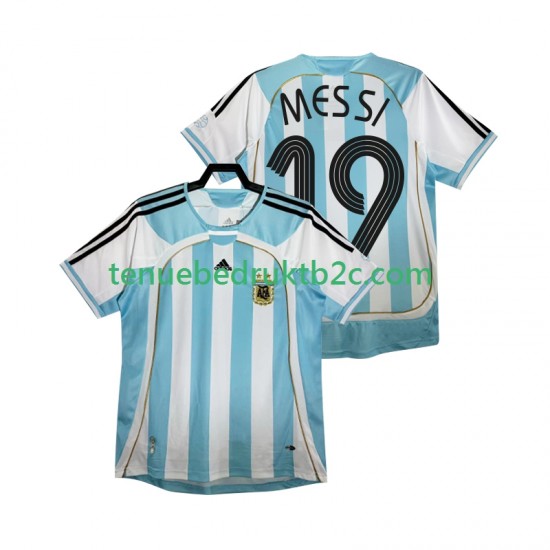 Thuisshirt Retro Argentinië MESSI 19 Mannen 2006 S-S