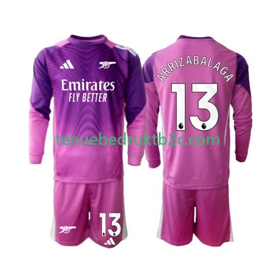 3de shirt Arsenal Keeper Kepa Arrizabalaga 13 Voetbalteneu Kinderen 2025-26 L-S