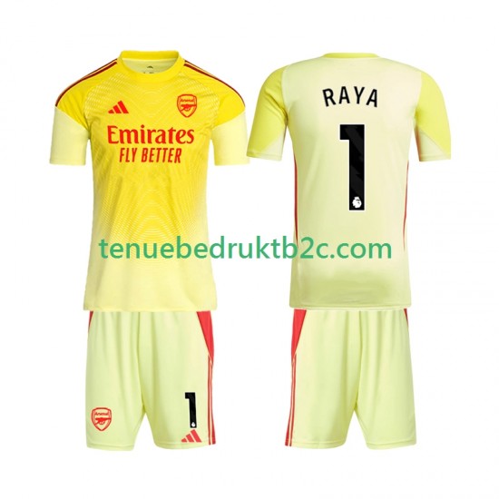 Thuisshirt Arsenal Keeper Raya 1 Voetbalteneu Kinderen 2025-26 S-S