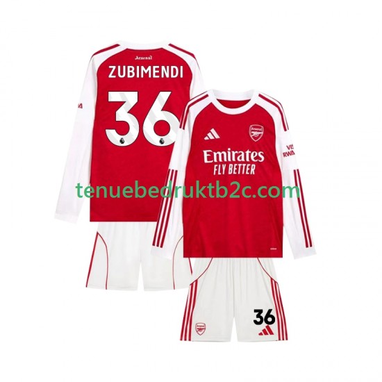 Thuisshirt Arsenal Martin Zubimendi 36 Voetbalteneu Kinderen 2025-26 S-S