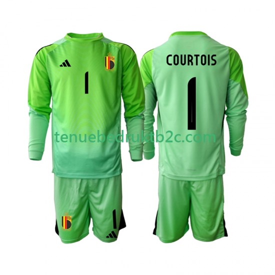 Thuisshirt België Keeper Thibaut Courtoi 1 Voetbalteneu Kinderen 2025 L-S