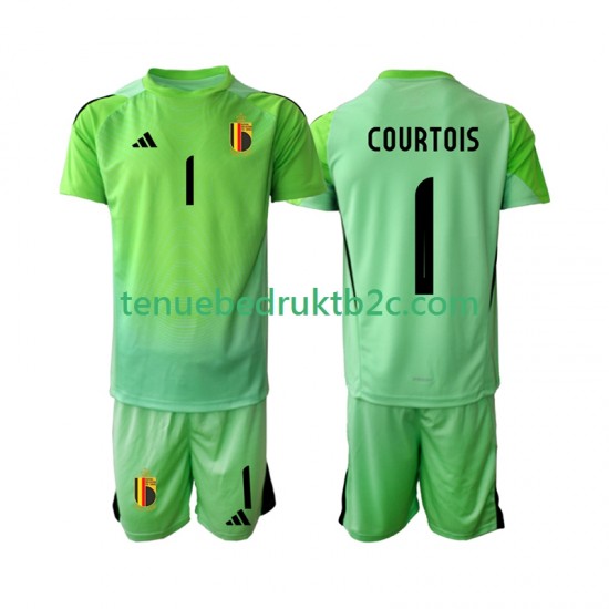 Thuisshirt België Keeper Thibaut Courtoi 1 Voetbalteneu Kinderen 2025 S-S