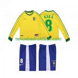 Thuisshirt Retro Brazilië KAKA 8 Voetbalteneu Kinderen 1998 L-S