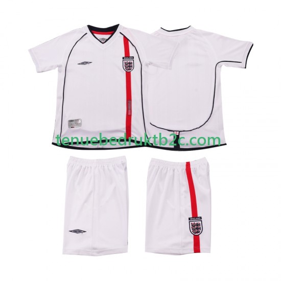 Thuisshirt Retro Engeland Voetbalteneu Kinderen 2002 S-S
