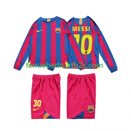 Thuisshirt Retro FC Barcelona Lionel Messi 10 2005 Voetbalteneu Kinderen 2006 L-S