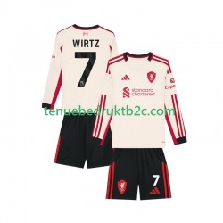 Uitshirt Liverpool Florian Wirtz 7 Voetbalteneu Kinderen 2025-26 L-S