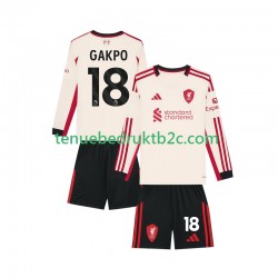 Uitshirt Liverpool Gakpo 18 Voetbalteneu Kinderen 2025-26 L-S