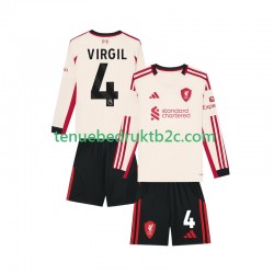 Uitshirt Liverpool Virgil van Dijk 4 Voetbalteneu Kinderen 2025-26 L-S
