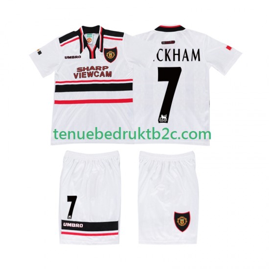 Uitshirt Retro Manchester United BECKHAM 7 Voetbalteneu Kinderen 1998 S-S