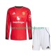 Thuisshirt Manchester United Voetbalteneu Kinderen 2025-26 L-S