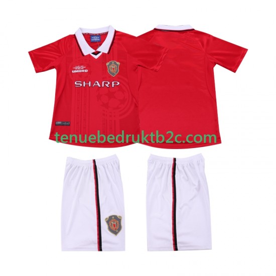 Thuisshirt Retro Manchester United 2000 Voetbalteneu Kinderen 1999 S-S