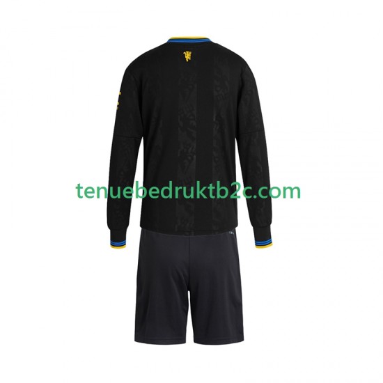 3de shirt Manchester United Voetbalteneu Kinderen 2025-26 L-S