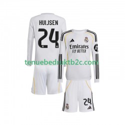 Thuisshirt Real Madrid Huijsen 24 Voetbalteneu Kinderen 2025-26 L-S