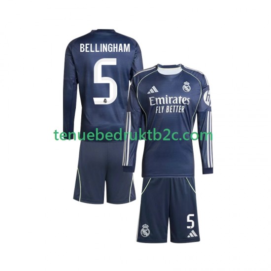 Uitshirt Real Madrid Jude Bellingham 5 Voetbalteneu Kinderen 2025-26 L-S