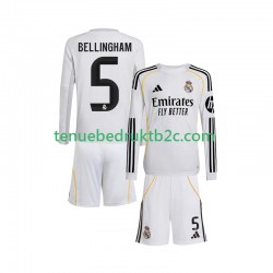 Thuisshirt Real Madrid Jude Bellingham 5 Voetbalteneu Kinderen 2025-26 L-S