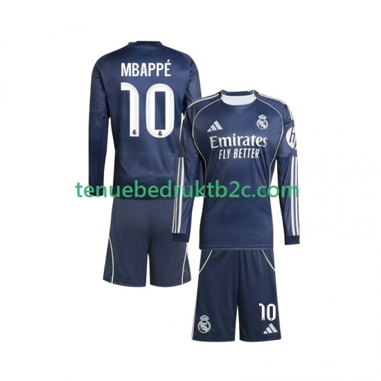 Uitshirt Real Madrid Kylian Mbappe 10 Voetbalteneu Kinderen 2025-26 L-S