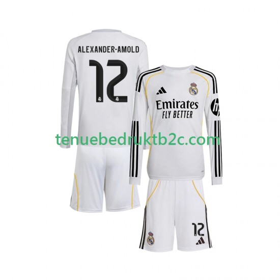 Thuisshirt Real Madrid Trent Alexander-Arnold 12 Voetbalteneu Kinderen 2025-26 L-S