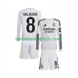 Thuisshirt Real Madrid Valverde 8 Voetbalteneu Kinderen 2025-26 L-S