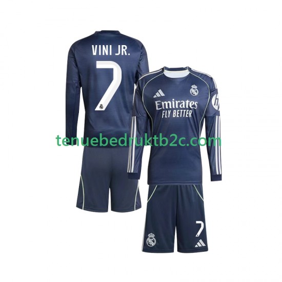 Uitshirt Real Madrid Vinicius Junior 7 Voetbalteneu Kinderen 2025-26 L-S