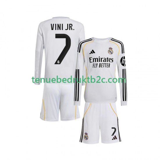 Thuisshirt Real Madrid Vinicius Junior 7 Voetbalteneu Kinderen 2025-26 L-S