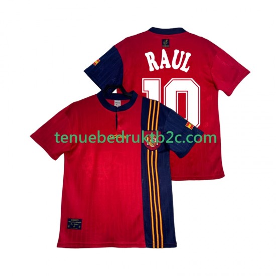 Thuisshirt Retro Spanje RAUL 10 1996 Mannen S-S