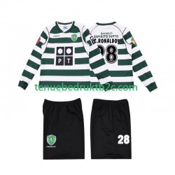 Thuisshirt Retro Sporting CP Cristiano Ronaldo 28 2001 2003 Voetbalteneu Kinderen L-S