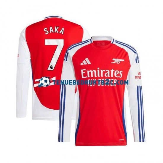 Thuisshirt Arsenal Bukayo Saka 7 Mannen 2024-25 L-S Rood