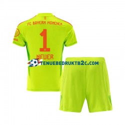 Thuisshirt FC Bayern München Keeper Manuel Neuer 1 Voetbalteneu Kinderen 2024-25 S-S