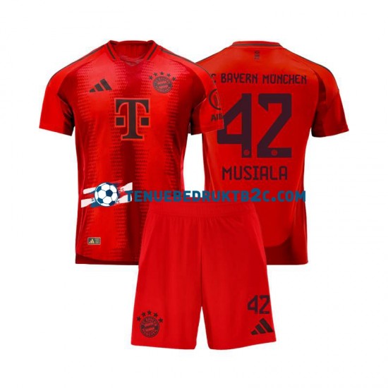 Thuisshirt FC Bayern München Jamal Musiala 42 Voetbalteneu Kinderen 2024-25 S-S Rood