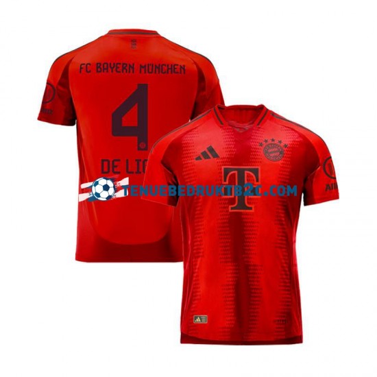 Thuisshirt FC Bayern München Matthijs de Ligt 4 Mannen 2024-25 S-S Rood