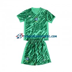 3de shirt Brazilië Keeper Voetbalteneu Kinderen 2024 S-S Groente