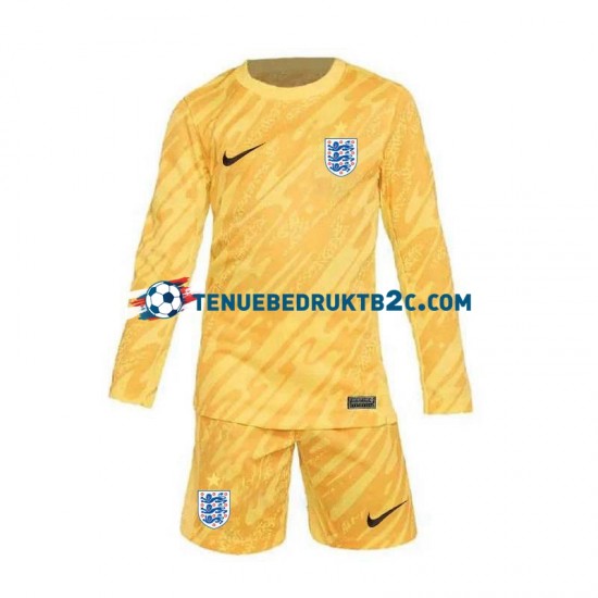 Uitshirt Engeland Keeper Voetbalteneu Kinderen Europacup 2024 L-S Geel