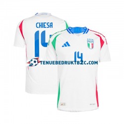 Uitshirt Italië Chiesa 14 Mannen Europacup 2024 S-S Wit