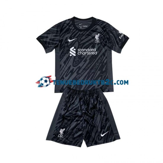 Thuisshirt Liverpool Keeper Voetbalteneu Kinderen 2024-25 S-S Zwart