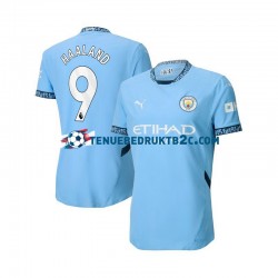 Thuisshirt Manchester City Erling Haaland 9 Mannen 2024-25 S-S Blauw