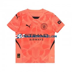 Uitshirt Manchester City Keeper Mannen 2024-25 S-S Oranje