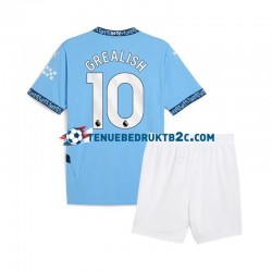 Thuisshirt Manchester City Jack Grealish 10 Voetbalteneu Kinderen 2024-25 S-S Blauw