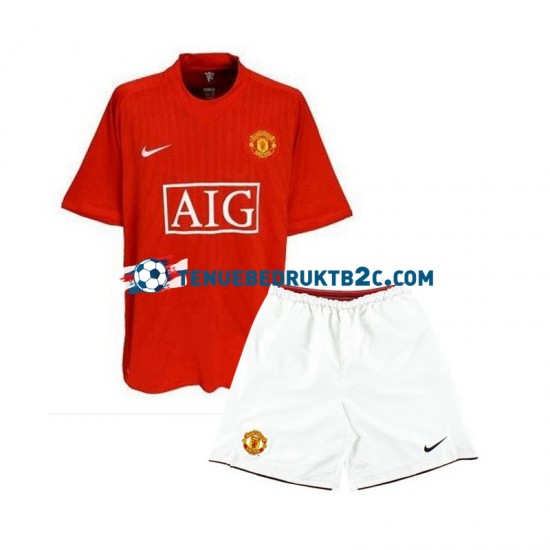 Thuisshirt Retro Manchester United 2007 Voetbalteneu Kinderen S-S