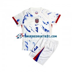 Uitshirt Noorwegen Erling Haaland 9 Voetbalteneu Kinderen 2024 S-S