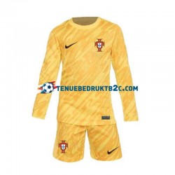 Thuisshirt Portugal Keeper Voetbalteneu Kinderen Europacup 2024 L-S Geel
