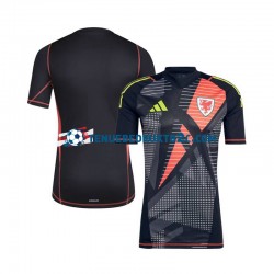 Thuisshirt Wales Keeper Mannen 2024 S-S Zwart