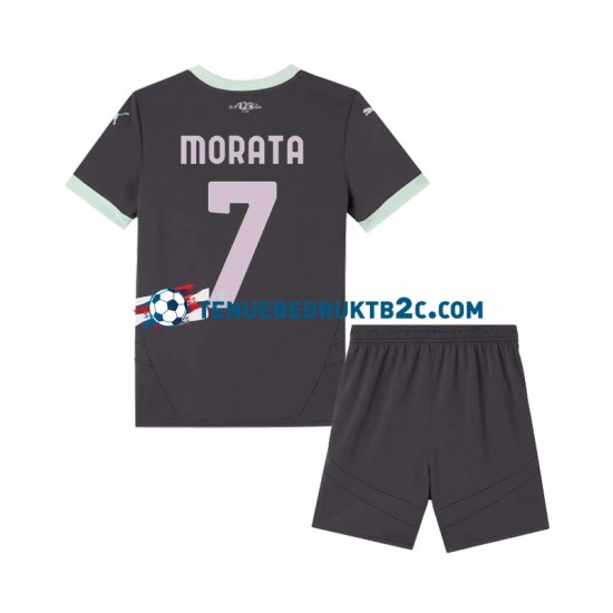 3de shirt AC Milan Morata 7 Voetbalteneu Kinderen 2024-25 S-S