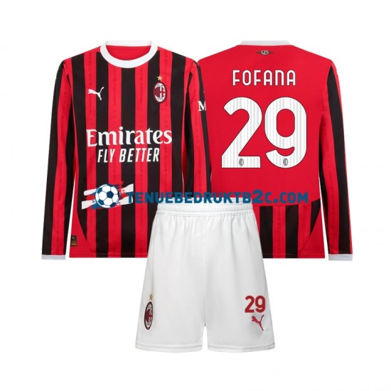 Thuisshirt AC Milan Youssouf Fofana 29 Voetbalteneu Kinderen 2024-25 L-S