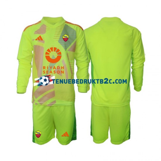 Uitshirt AS Roma Keeper Voetbalteneu Kinderen 2024-25 L-S