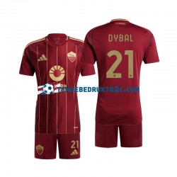 Thuisshirt AS Roma Paulo Dybala 21 Voetbalteneu Kinderen 2024-25 S-S