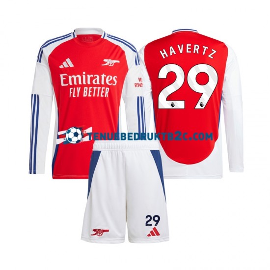 Thuisshirt Arsenal Kai Havertz 29 Voetbalteneu Kinderen 2024-25 L-S