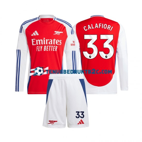 Thuisshirt Arsenal Riccardo Calafiori 33 Voetbalteneu Kinderen 2024-25 L-S