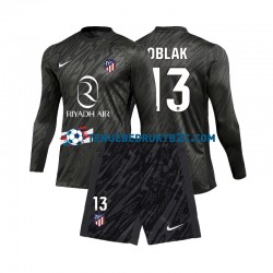 Thuisshirt Atlético Madrid Keeper Jan Oblak 13 Voetbalteneu Kinderen 2024-25 L-S